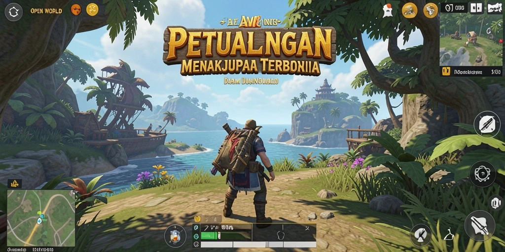 Tampilan antarmuka AW8 yang menarik dan user-friendly di dunia terbuka.