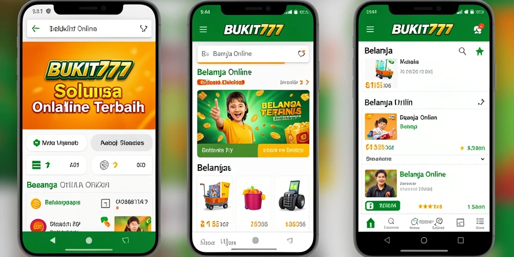 Antarmuka aplikasi BUKIT777 yang user-friendly dan menarik.