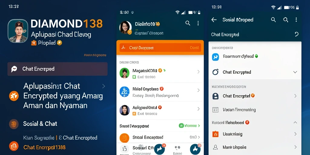 Antarmuka utama DIAMOND138 yang menampilkan fitur Chat Encrypted.