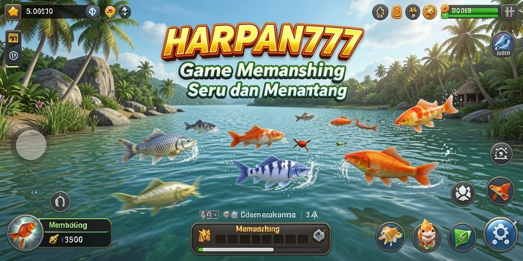 Tampilan antarmuka memancing yang menarik di HARAPAN777.