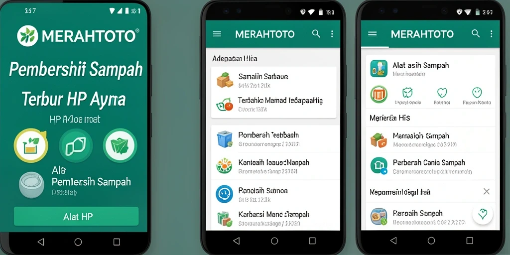 Antarmuka MERAHTOTO menampilkan proses pembersihan yang efisien dan mudah.