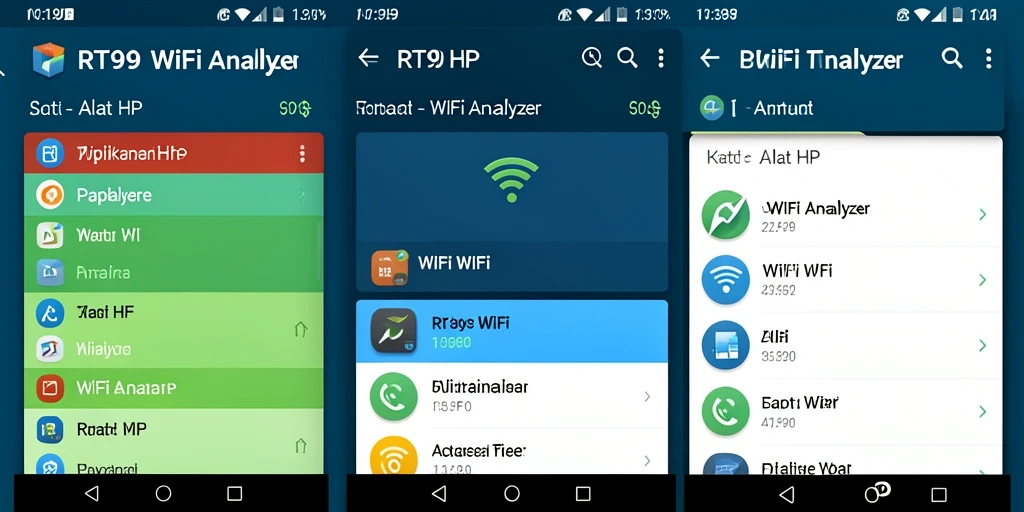 Tampilan antarmuka RT99 yang intuitif untuk analisis WiFi.
