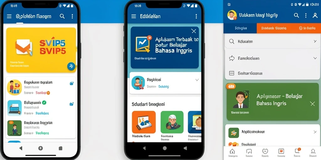 Antarmuka SVIP5 menampilkan fitur Belajar Bahasa Inggris yang menarik dan interaktif.