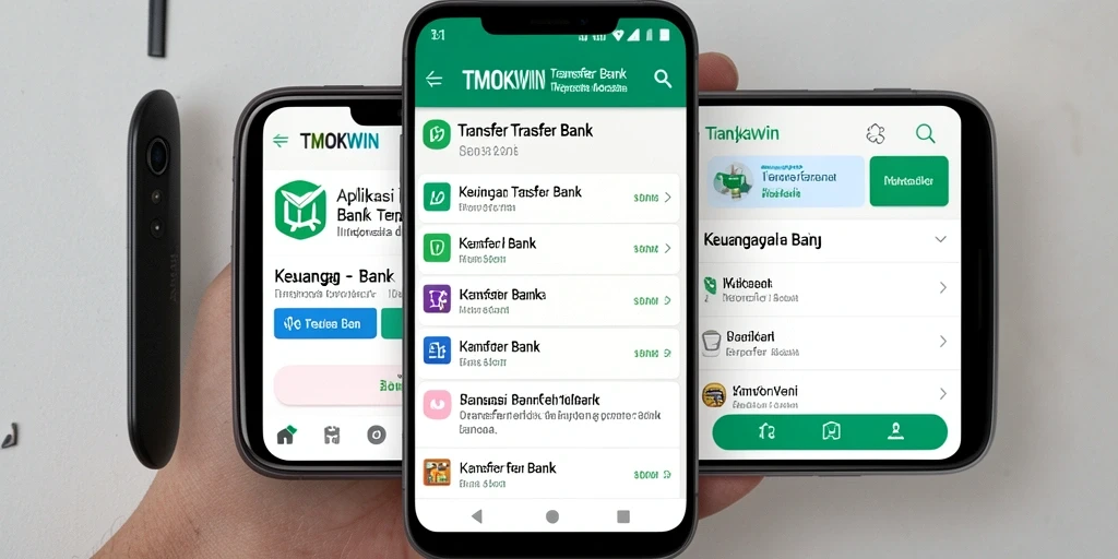 Antarmuka TMOKWIN yang mudah digunakan untuk Transfer Bank.