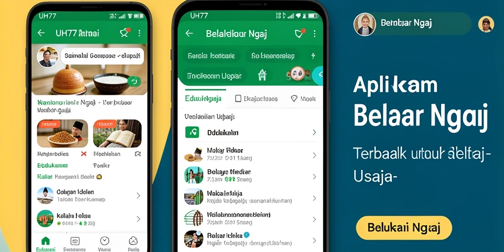 Tampilan antarmuka UH77 yang interaktif dan menarik.